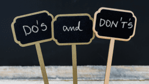 dos and donts audio guest book