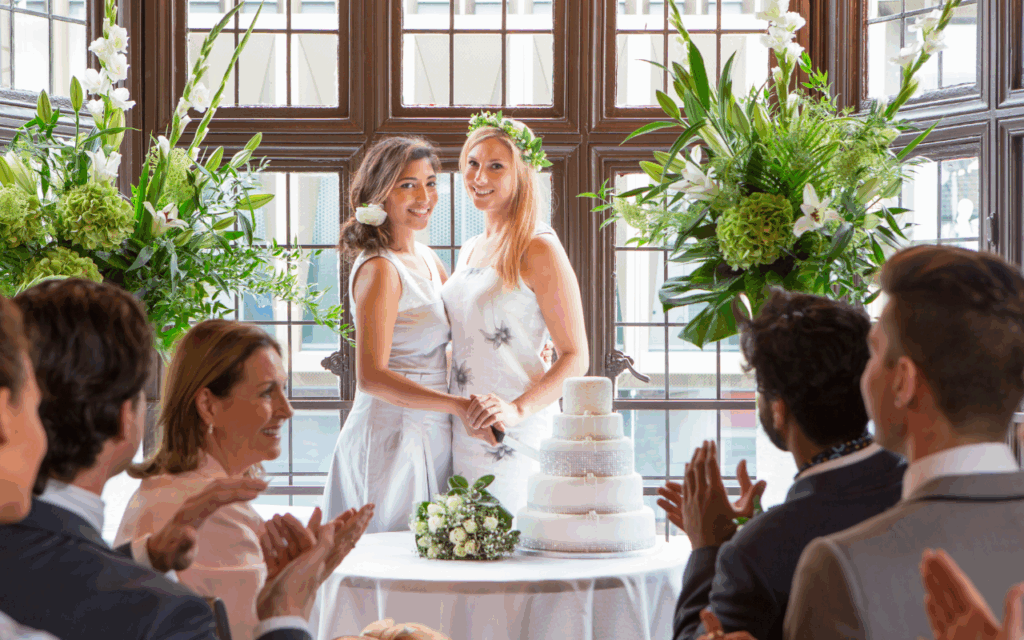 same sex wedding top table